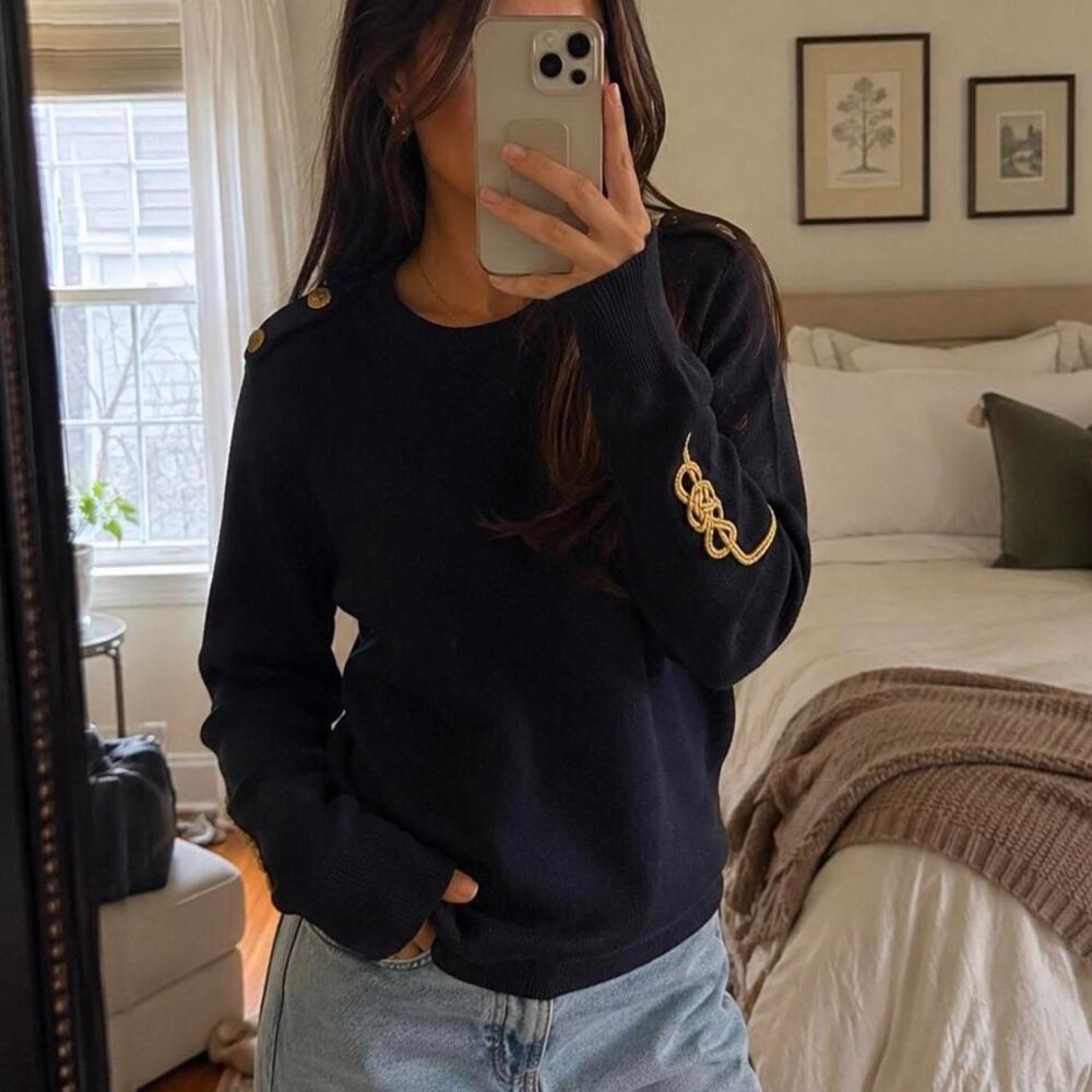 Ralph-lauren Women's Navy and Blue Jumper